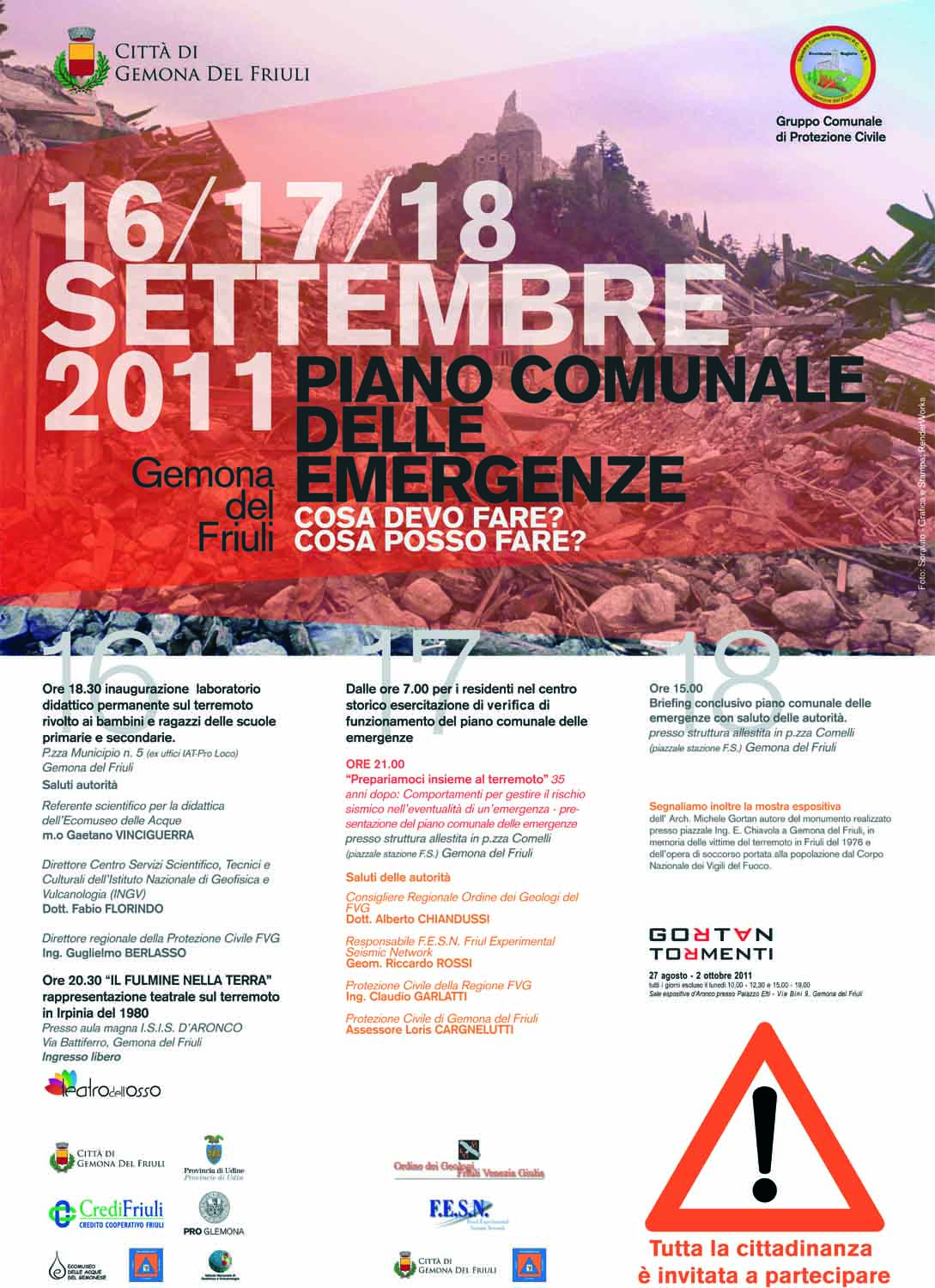 Le iniziative in Friuli per ricordare il terremoto